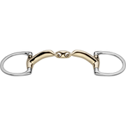 Zăbală novocontact eggbutt cu inele în formă de D, 14 mm, cu două articulații - Sensogan