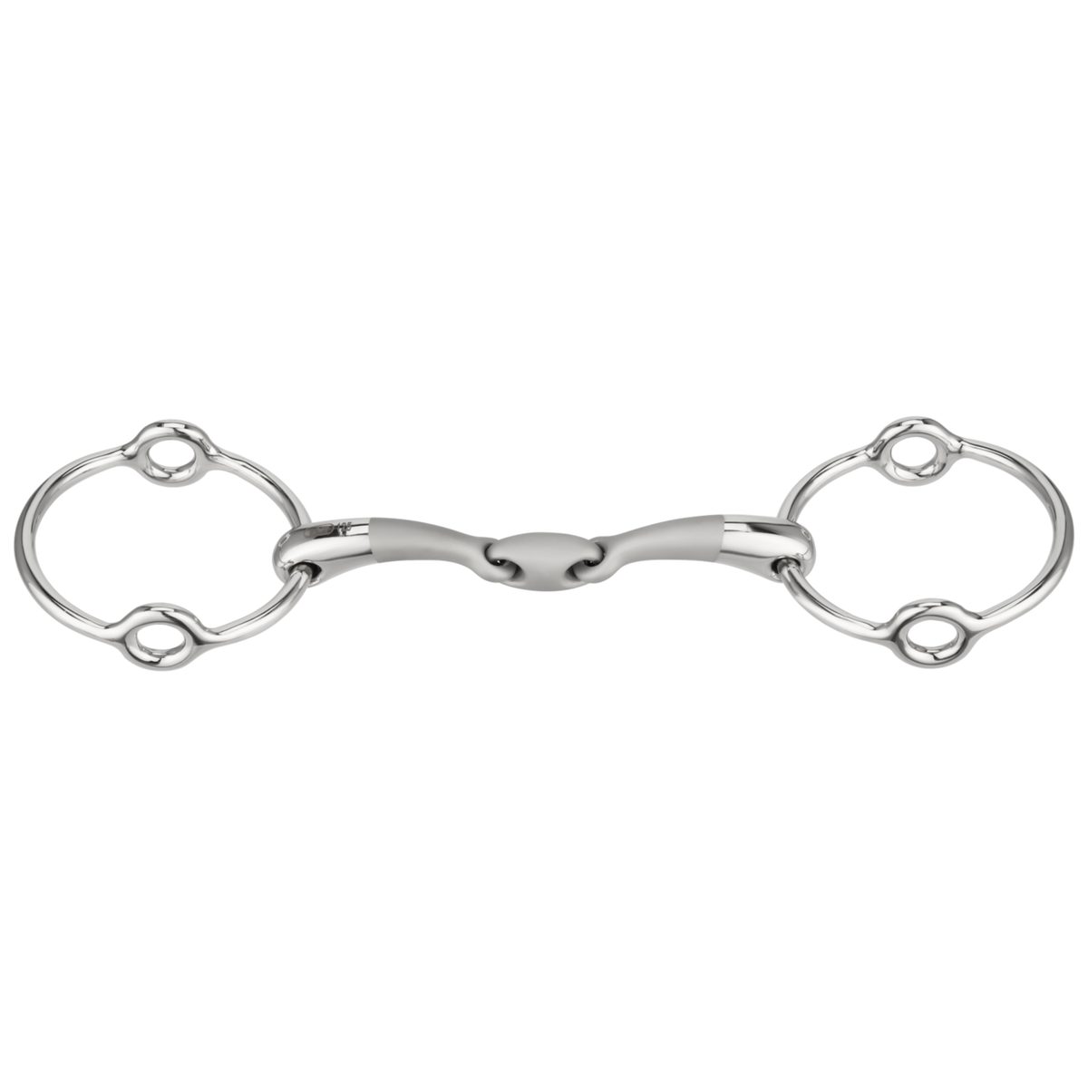 Zăbală Gag SATINOX 14 mm, cu două articulații - oțel inoxidabil