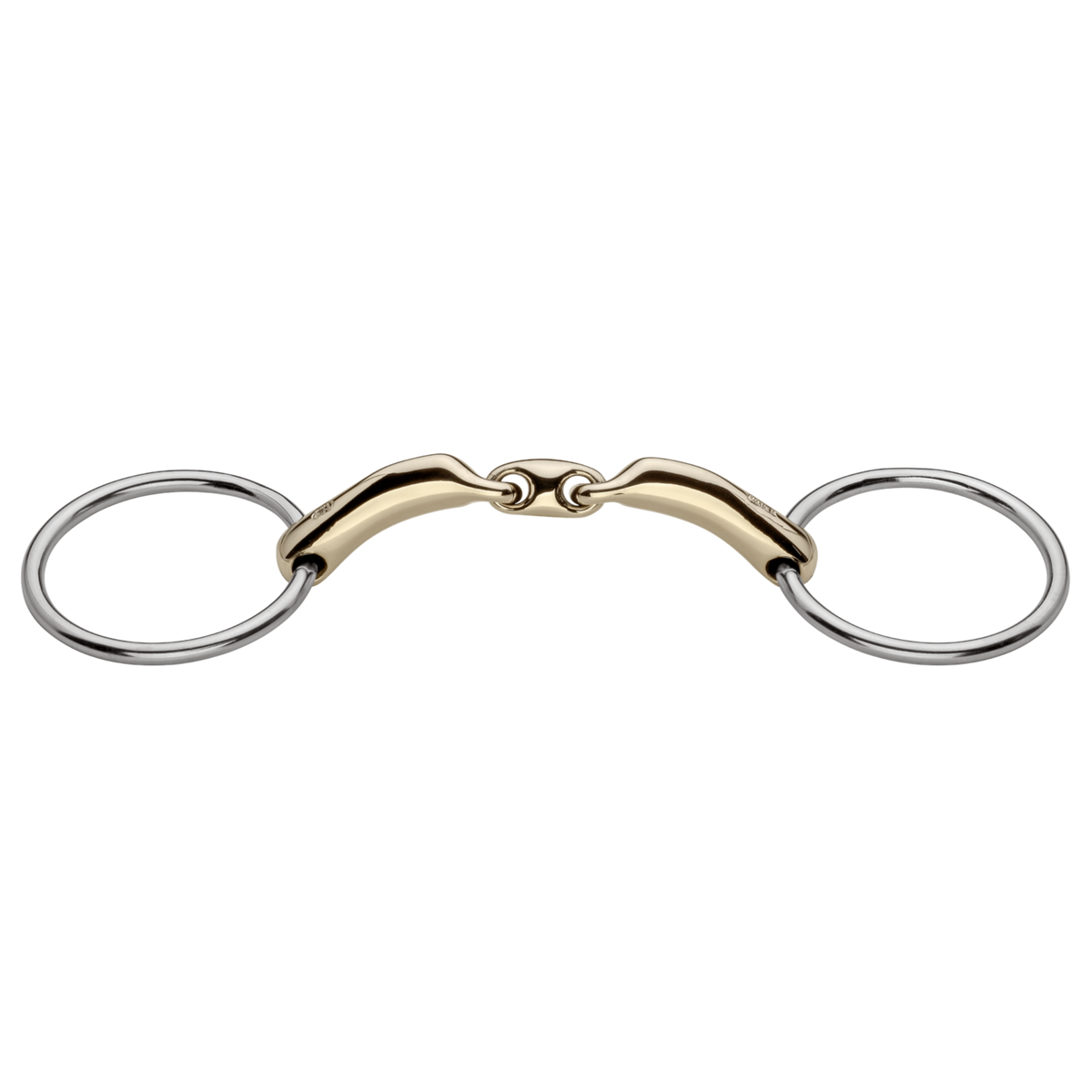 Trensă novocontact cu inele mobile 14 mm, cu două articulații - Sensogan