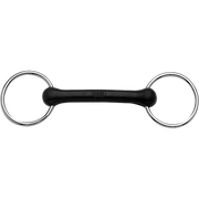 Zăbală cu muștiuc fix (Mullen) din cauciuc 20 mm, muștiuc drept și flexibil - oțel inoxidabil HS