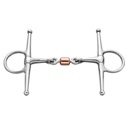 Zăbală Full Cheek 12 mm cu rolă acoperită cu cupru - oțel inoxidabil