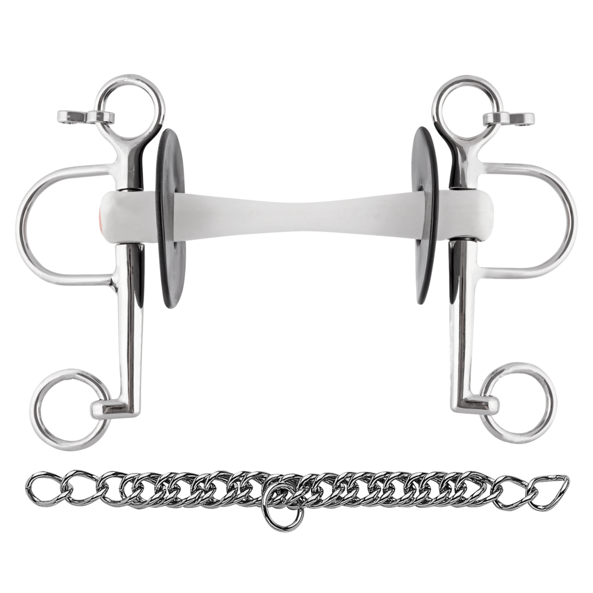 Pelham NATHE 20 mm, cu muștiuc fix flexibil (Mullen)