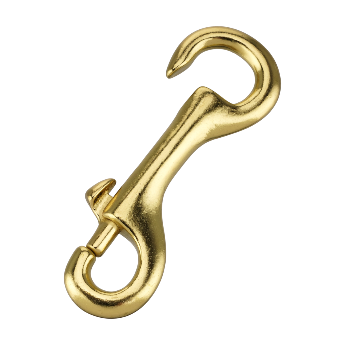 Carabină - alamă lustruită, lățime interioară 16 mm, lungime 87 mm