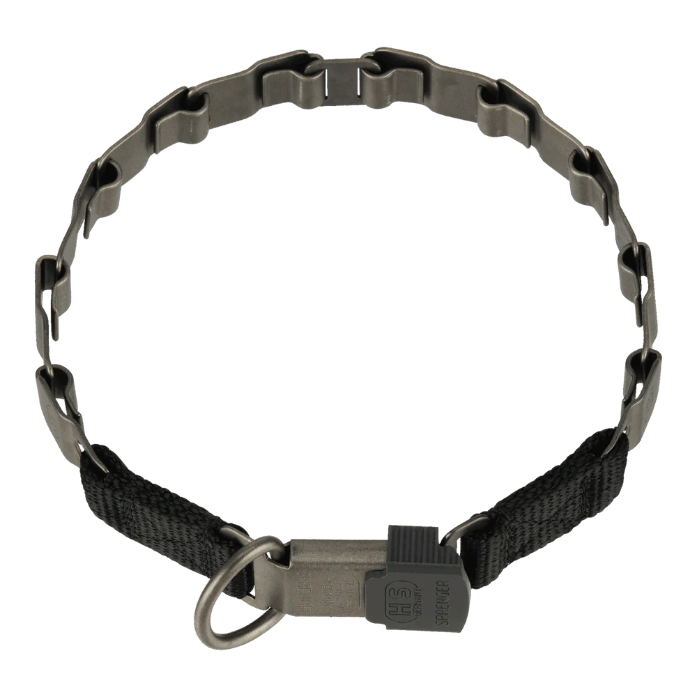 NeckTech Fun nyakörv ClicLock zárral – matt fekete rozsdamentes acél