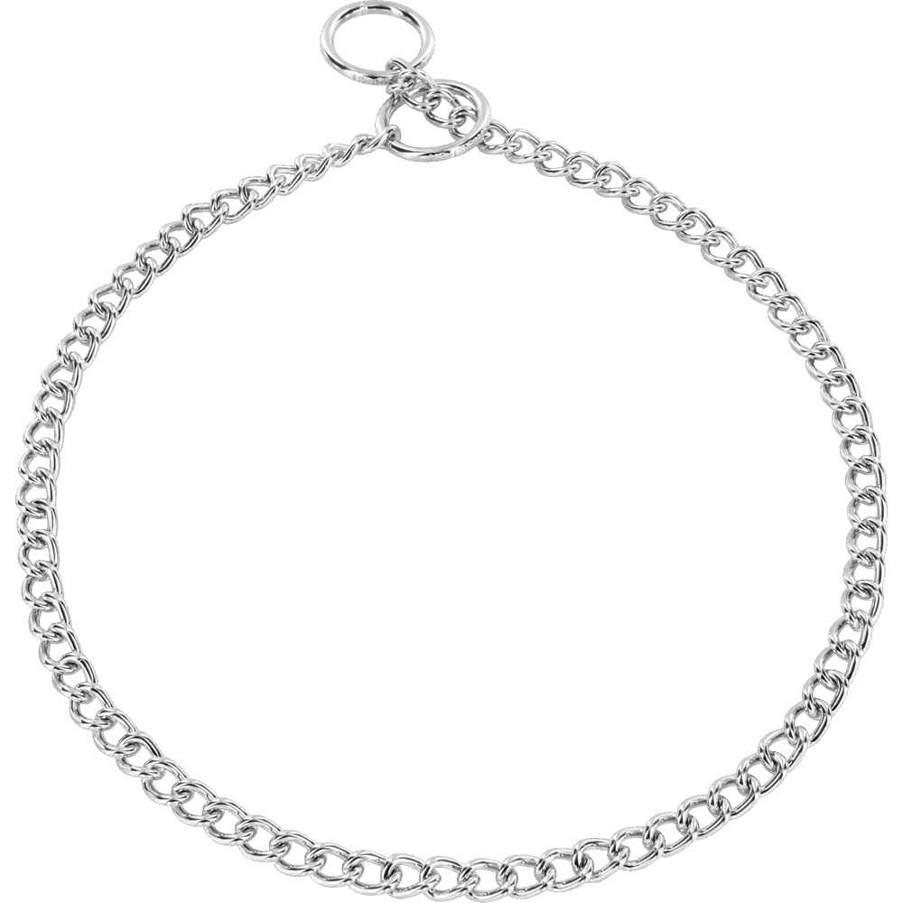Sprenger kiképzőnyakörv kutyáknak kerek szemekkel, krómozott acél, 2,0 mm