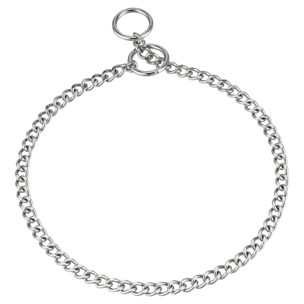 Sprenger kiképzőnyakörv kutyáknak polírozott lapos szemekkel, krómozott acél, 2,0 mm