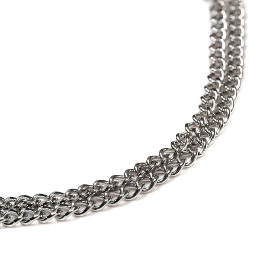 Kétsoros Martingale nyakörv, csiszolt lapos szemek – rozsdamentes acél, 2,0 mm