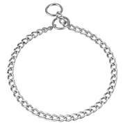 Sprenger kiképző nyakörv kutyáknak polírozott lapos, krómozott acélszemekkel, 2,0 mm
