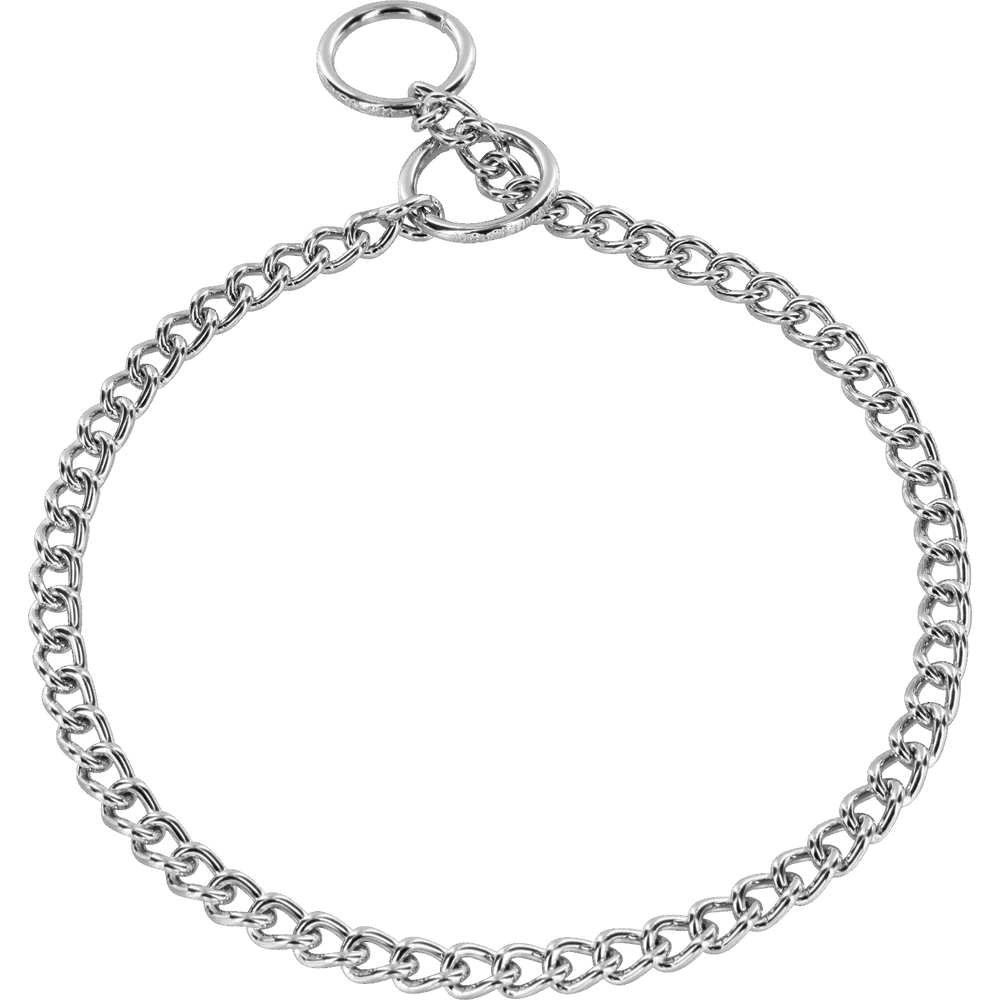 Sprenger kiképző nyakörv kutyáknak keskeny, kerek, krómozott acélszemekkel, 3,0 mm