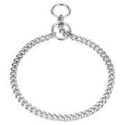 Sprenger kiképző nyakörv kutyáknak keskeny, polírozott lapos, krómozott acélszemekkel, 3,0 mm