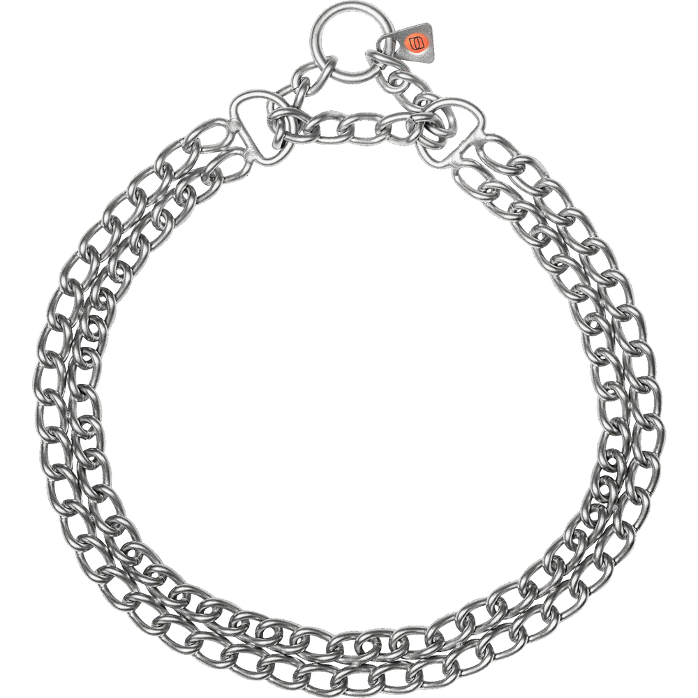 Kétsoros Martingale nyakörv – matt rozsdamentes acél, 3,0 mm