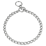 Nyakörv polírozott lapos szemekkel – krómozott acél, 3,0 mm
