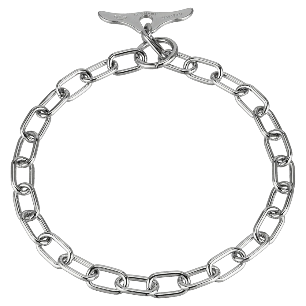 Közepes nyakörv toggle zárral – krómozott acél, 3,4 mm