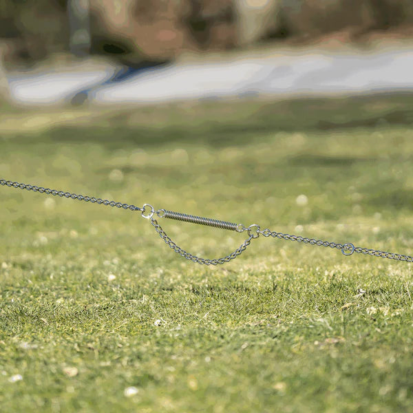 Hámhoz való lánc rugóval – nikkelezett acél, 4,0 mm / 79"