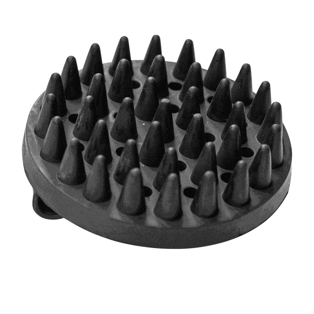 Ovális curry fésű – gumi, fekete, 150 x 100 mm