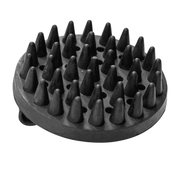 Ovális curry fésű – gumi, fekete, 150 x 100 mm