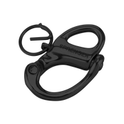 Cârlig rapid (snap shackle) cu pivot Sprenger din oțel inoxidabil negru, 70 mm
