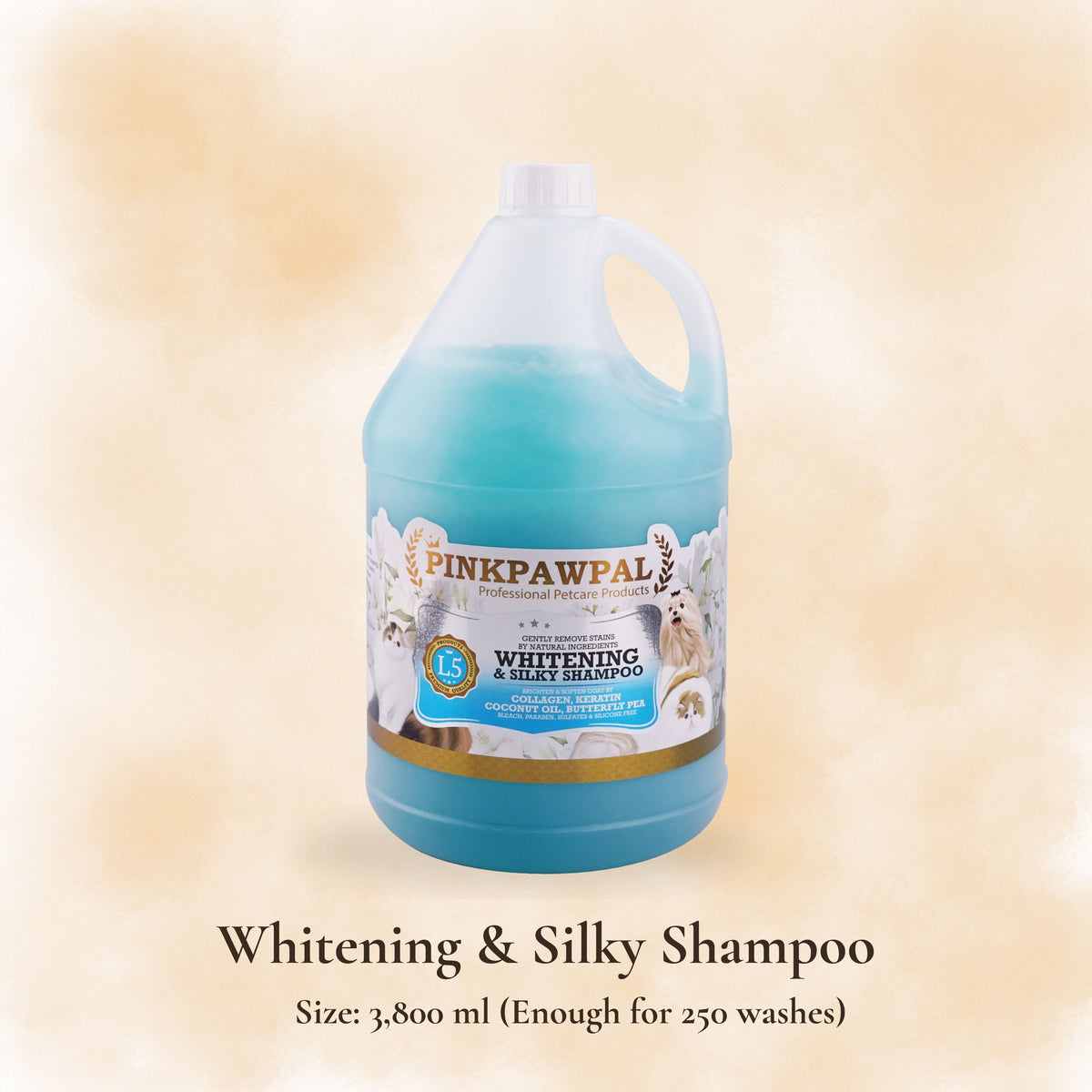 Whitening & Silky Shampoo – A szőrzet fehérítésére és simítására szolgáló sampon macskák és kutyák számára