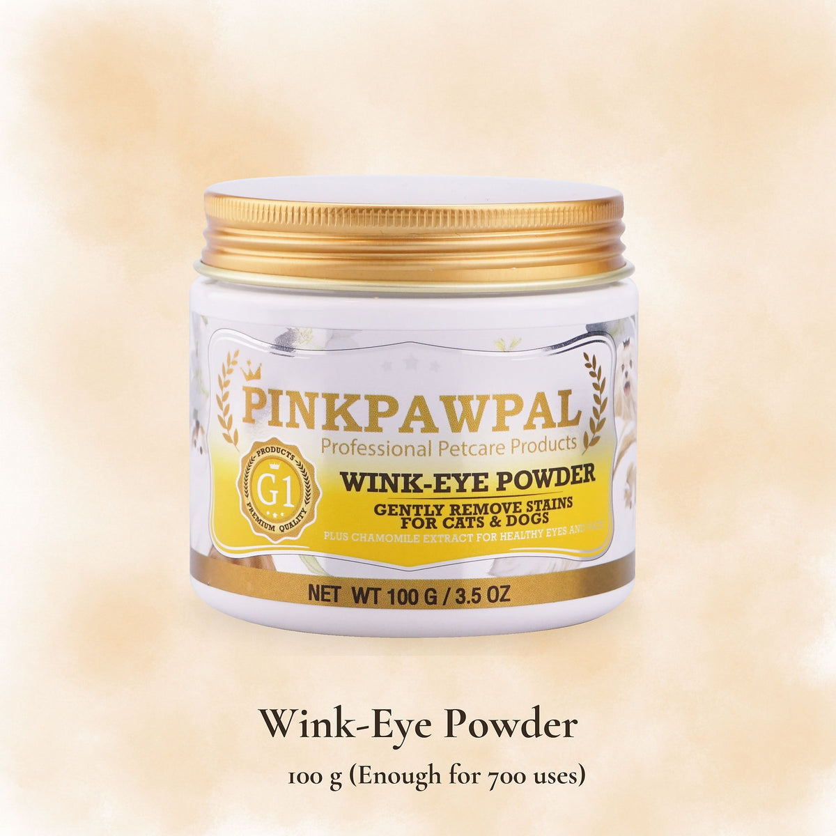 Wink-Eye Powder – Könnyfoltok elleni por, valamint macskák és kutyák szemkörnyékének ápolására