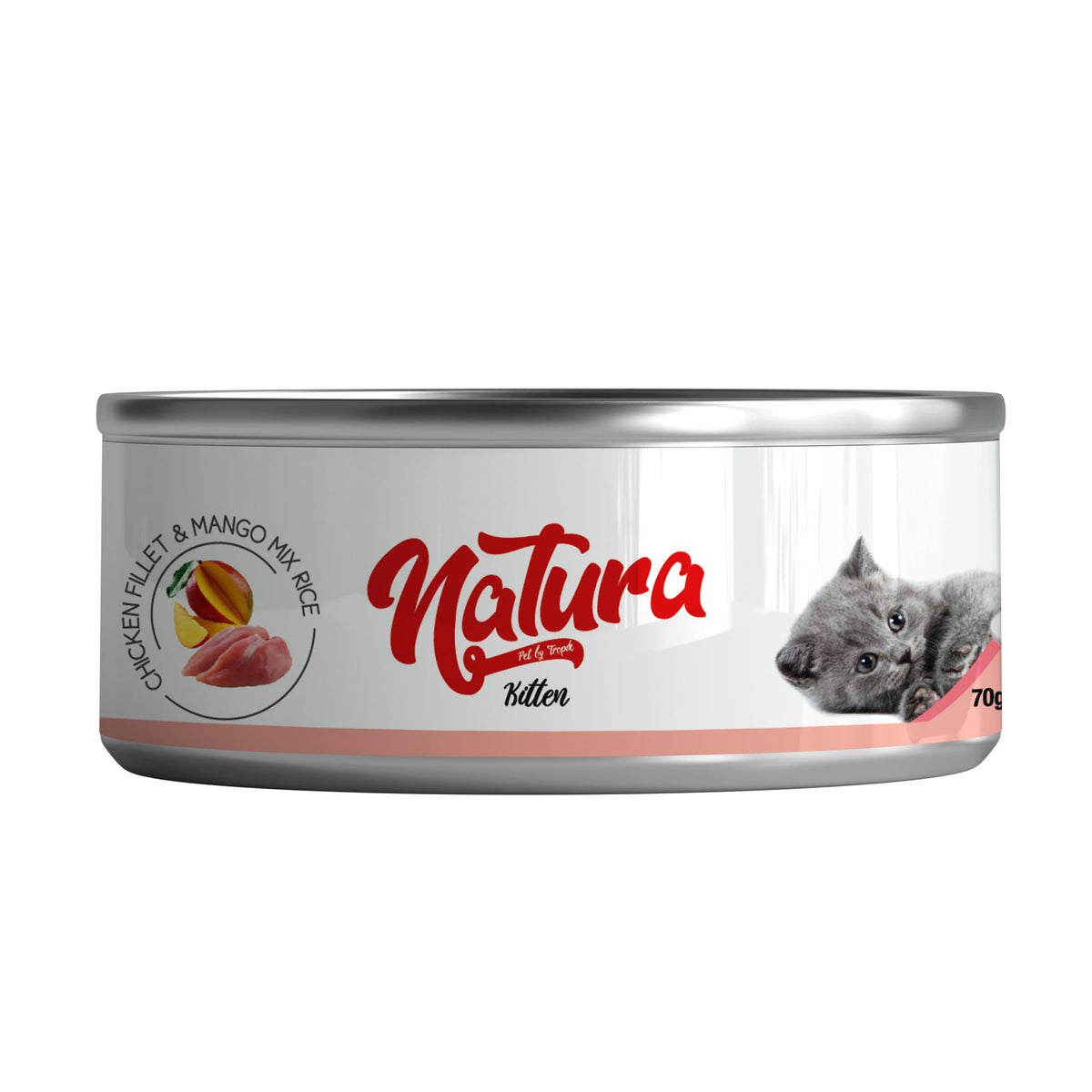 Natura csirkefilés és mangós konzerv macskáknak, zselében, 70 gr