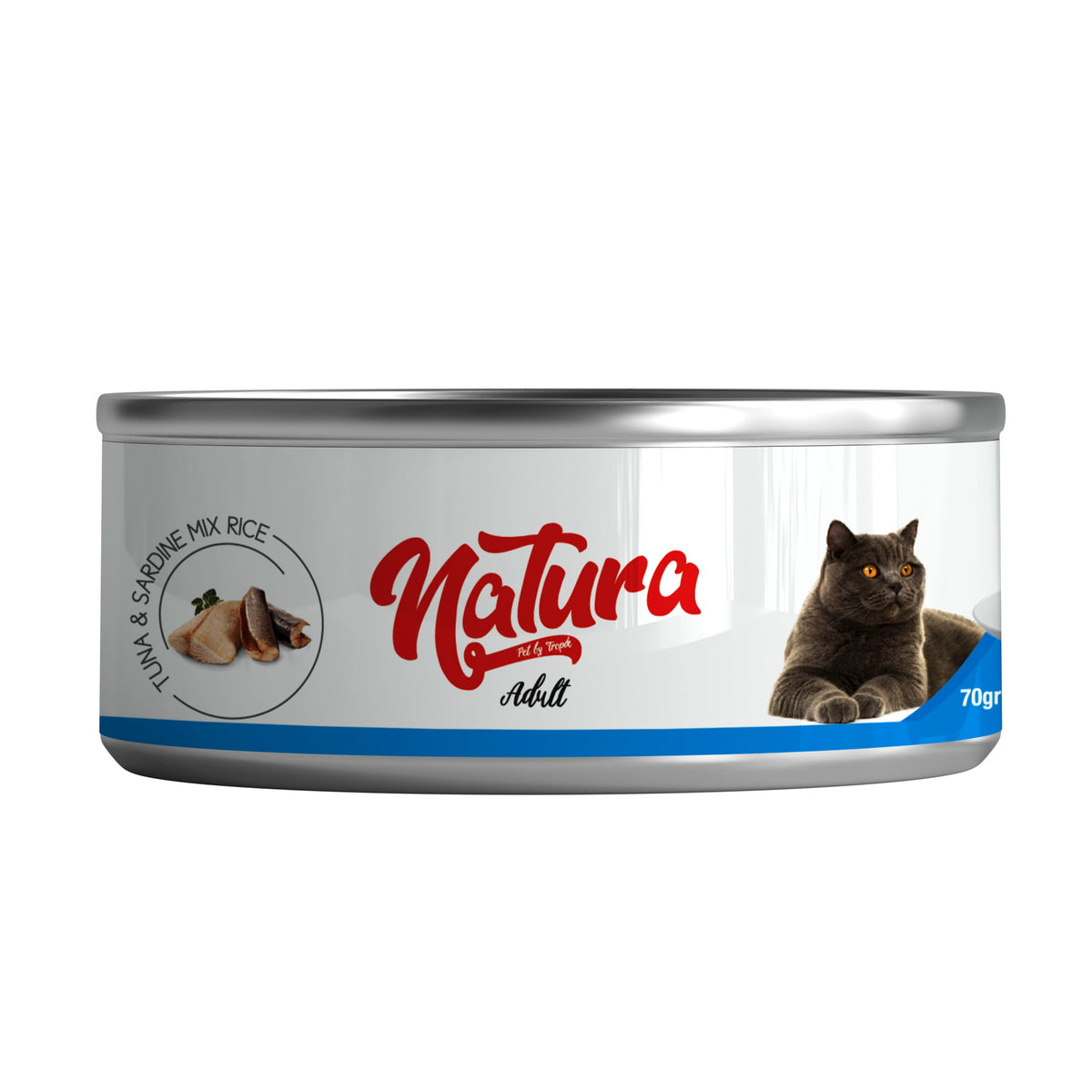 Natura tonhalas és szardíniás konzerv macskáknak, szószban, 70 gr