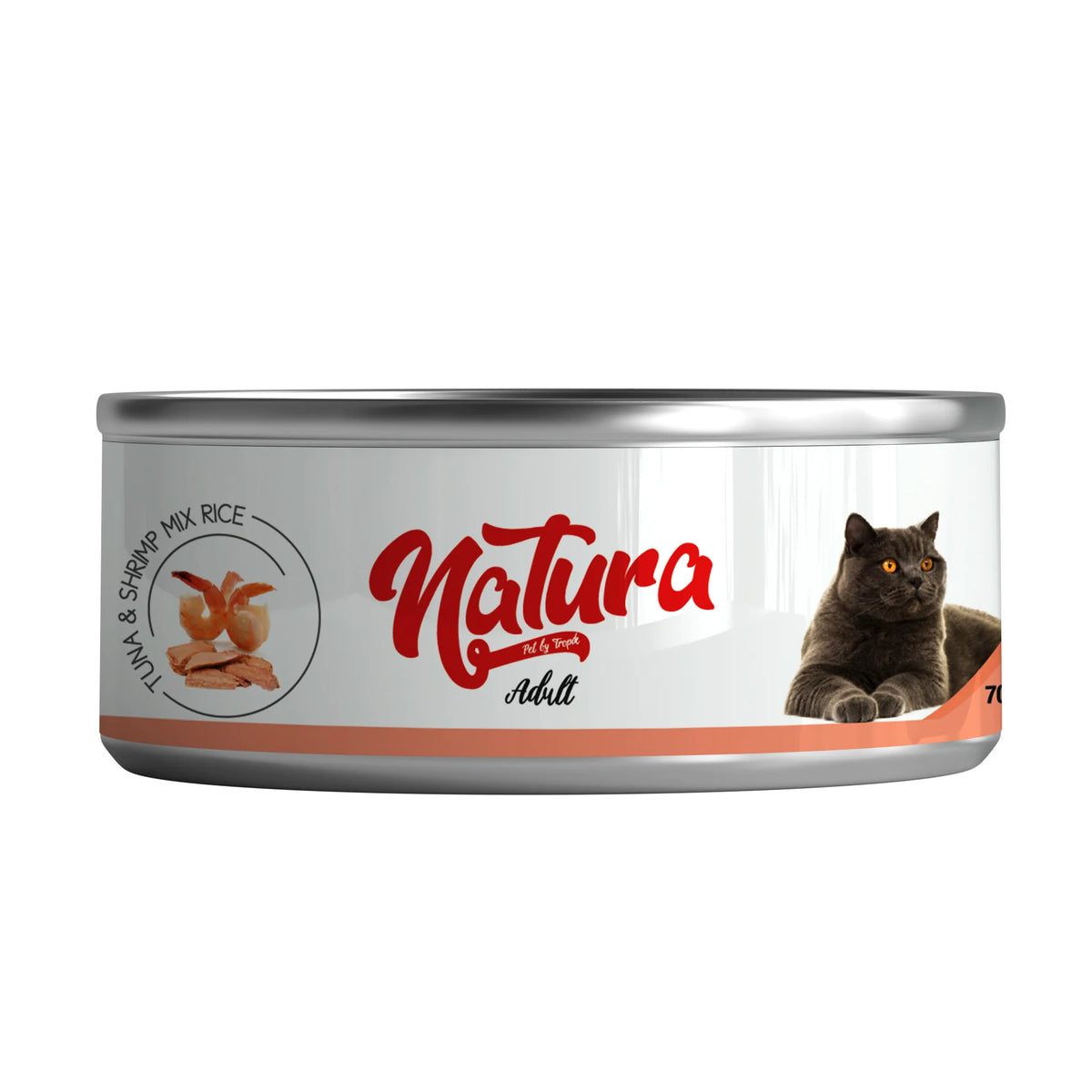 Natura tonhalas és garnélás macskakonzerv zselében, 70 gr