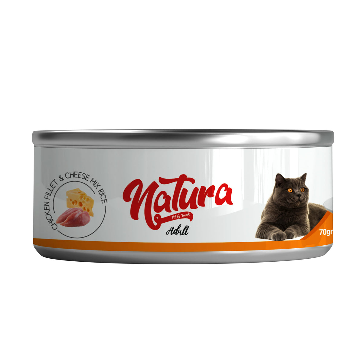 Natura csirkefilés és sajtos konzerv macskáknak, szószban, 70 gr