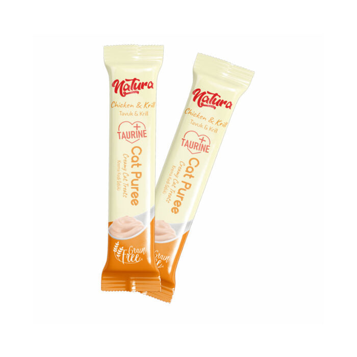 Natura Cat csirkés és krilles püré 5 × 12 g