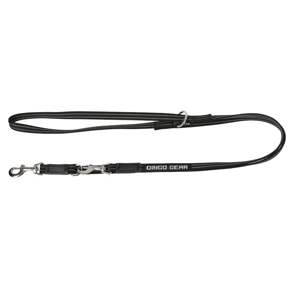 Dingo Gear – Lesă extensibilă din bandă cauciucată, cu carabină din oțel