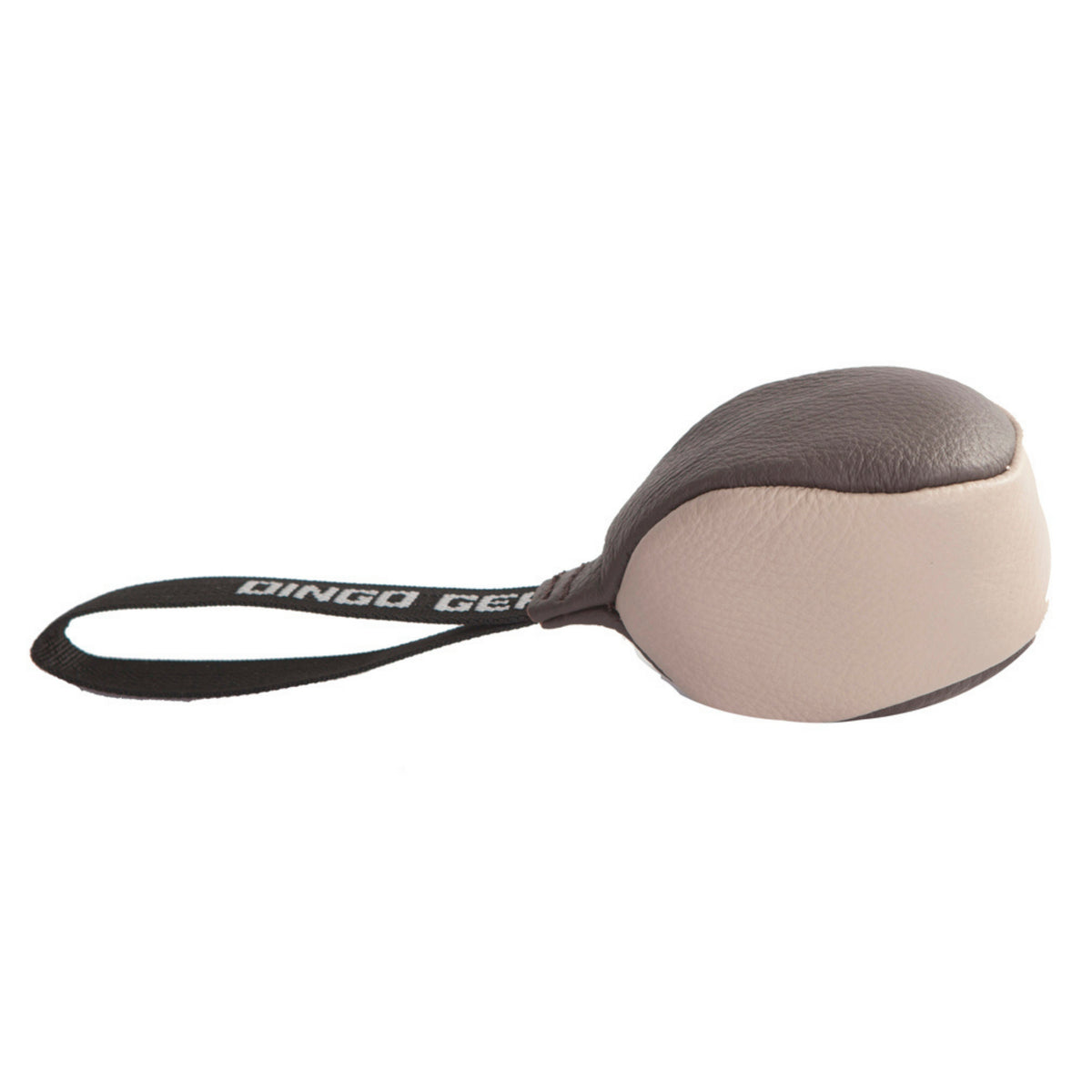 Dingo Gear – sima bőrből készült, fogantyús játékball, Ø 8 cm, vegyes színek